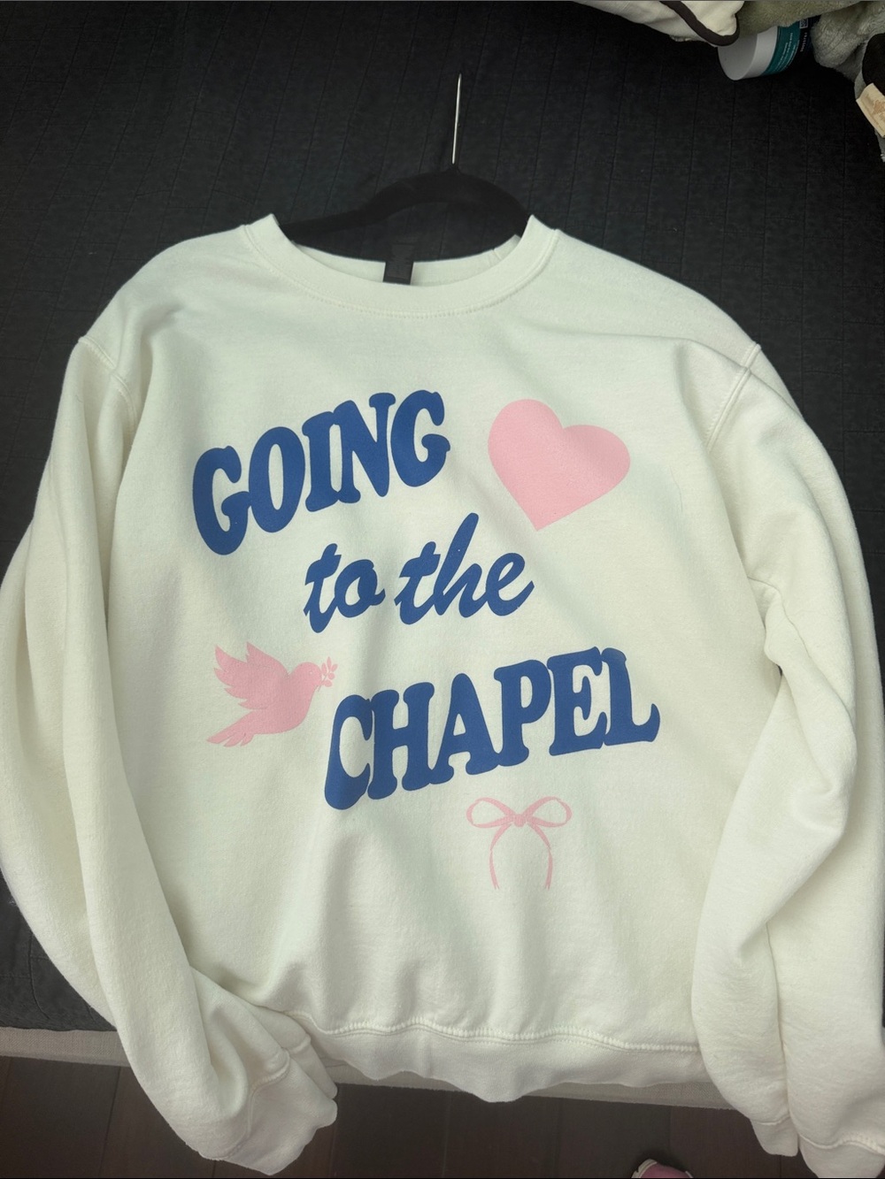 White 'Going to the Chapel' Graphic Sweatshirt